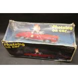 Boxed Tin Plate Battery Operated ' Photoing on Car ' with Mystery Action