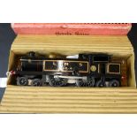 Boxed Hornby O gauge No 2 Tank Loco in LMS black livery 4-4-4 with key