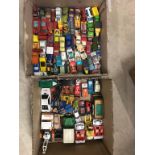 Collection of Loose Diecast Playworn Vehicles including Corgi Allis-Chalmers, Corgi Quad Tractor,