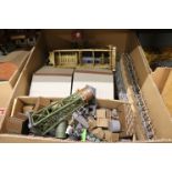 Quantity of Model Layout Buildings and Accessories including Seige Towers, Turets, Stairs, Walls,