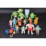 14 Kenner The Real Ghostbusters figures plus some accessories to inlcude Tombstone Tackle, Mail