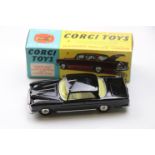 Boxed Corgi 230 Mercedes Benz 220 SE Couple in black with pale yellow interior, diecast excellent,