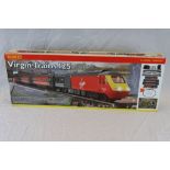 Boxed Hornby OO gauge R1023 Virgin Trains 125 set appearing complete and unused