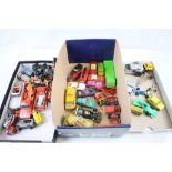 Collection of vintage play worn diecast models to include Matchbox & Corgi including James Bond