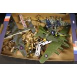 Collection of Diecast Military and other Airplanes including Dinky Junkers JU 87B, Corgi Aviation