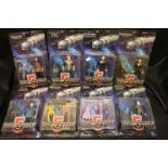 Babylon 5 - Eight carded WB Toys figures (one bubble coming away from the card) plus card collection