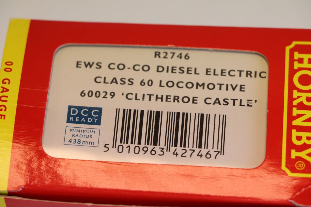 Boxed Hornby OO gauge R2746 DCC Ready Super Detail EWS Co-Co Diesel Electric Class 60 Locomotive - Image 4 of 4