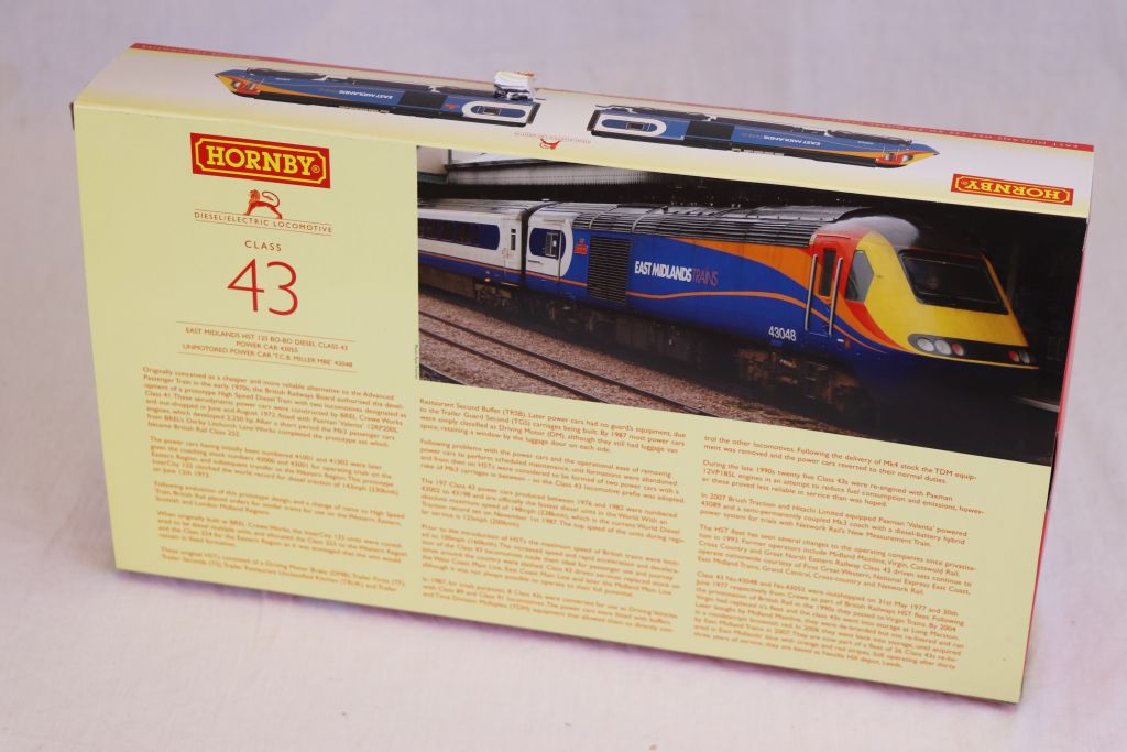 Boxed Hornby OO gauge R2948 East Midlands Trains Class 43 HST DCC Ready (small area of damage to the - Image 3 of 4