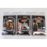 Three carded Hasbro Star Wars The Original Trilogy Collection to include Chewbacca, Darth Vader &
