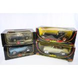 Four boxed models to include Solido Prestige x 2 (8001 Bugatti Royale & 8006 Rolls Royce) and Burago