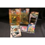 2000 AD Judge Dredd - 2 x Reaction Figures Blister Packs, Boxed Card Characters Bobble Head and
