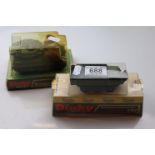 Two boxed Dinky military diecast models to include 690 Scorpion Tank in excellent condition with