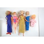 Four dolls including Kenner Bionic Woman, Thunderbirds Lady Penelope made in HK (damage to hip