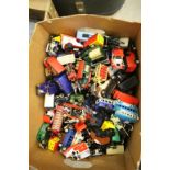 A quantity of assorted play worn die cast vehicles to include Lledo, Lledo Promotional, Lledo Days