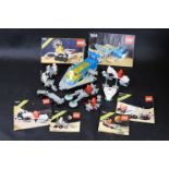 Group of original Lego Legoland Space vehicles to include LL924 Transporter and another 6 vehicles