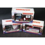 Three boxed Corgi 1:50 Truckfest models to include CC13220, CC12815 & CC12938, all excellent with