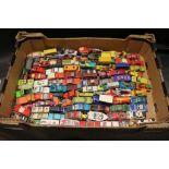 Tray of Loose Diecast Playworn Vehicles including Corgi, Hot Wheels, Lesney, Matchbox (approx 94