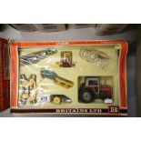 Boxed Britains 9592 Farm Tractor and Implements Set Massey Ferguson Tractor & Farm Implements,