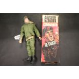 Boxed Palitoy Action Man Commander 'He Talks!' figure with weapon, belt, hat and boots, talking