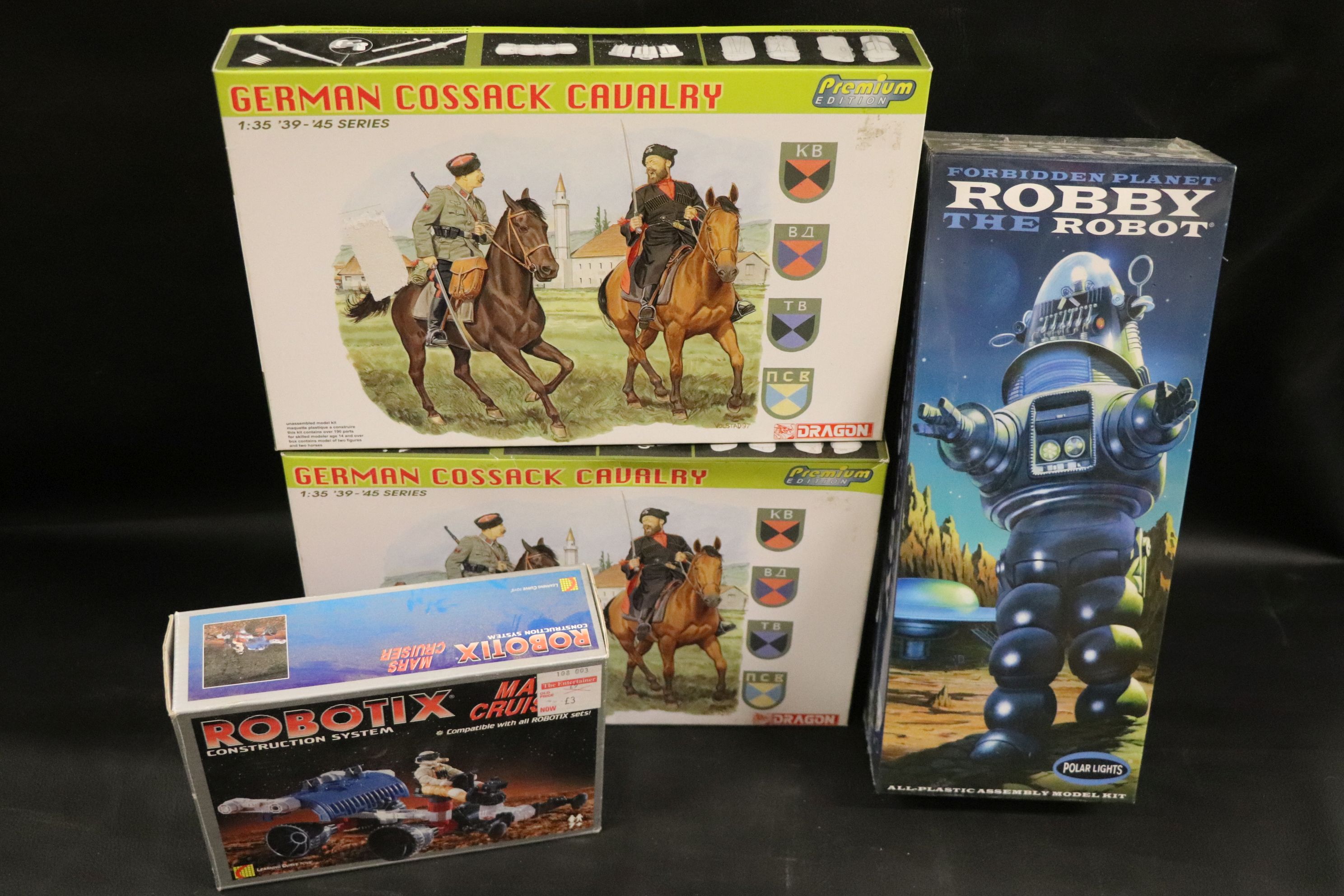 Two Boxed Dragon German Cossack Cavalry Model Kits, Polar Lights Boxed and Sealed Forbidden Planet