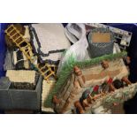 Large Collection of Model Forts and Model Fort Accessories ( in 5 boxes)