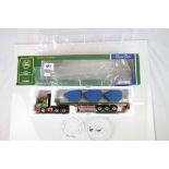 Boxed Corgi ltd edn CC12013 MAN Flatbed Trailer & Skip Load - Matlock Transport Co Ltd with