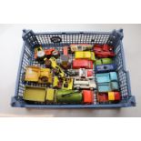Collection of vintage Dinky & Corgi diecast vehicles, play worn, including Commercial and Road