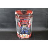 Boxed Hasbro Transformers Optimus Prime 1985-2005 20th Anniversary 80500, figure has a little