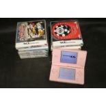 Nintendo DS Lite together with Nine Nintendo DS Games including World Series of Poker 2008,