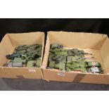 Collection of 23 Dinky Diecast Military Vehicles including Shado 2, Volkswagen Kof, Chieftan Tanks