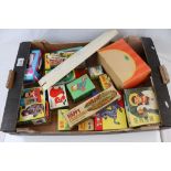 A collection of 15 boxed tin toys, mostly clockwork animals, several different countries of
