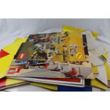 Collection of Lego ex shop display cardboard signs including Legoland Space and Castle