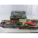 Three boxed radio controlled vehicles, Gamatronic Porsche 924 Turbo 49313, Gamatronic Sea Ranger 8