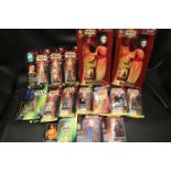 Star Wars - 14 Carded Hasbro figures to include 2 x Episode I Hidden Majesty Queen Amidala,