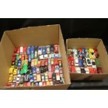 Collection of Loose mainly Diecast Playworn Vehicles including Ertl Batmobile, Del Prado Racing