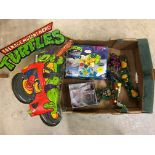 Boxed Playmates Teenage Mutant Ninja Turtles Double Canon, six figures, Cheap Skate & accessories