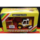 Three boxed Britains construction models to include Autoway 9814 JCB Digger with man, 9519 JCB