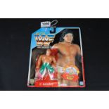 Carded Hasbro WWF WWE El Matador Tito Santana figure, unopened, card creased to top