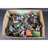 Large Collection of Toy Knights and Knights and Horseback including few Britains and Britains