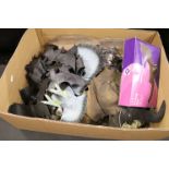 Large Box of Plastic Hanging Bats and Owls, etc