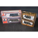 Four boxed OO gauge engines to include Mainline Railway 370550-6-0 J72 Class Tank Engine BR livery x