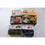 Four boxed Dinky Supertoys models to include 430 Breakdown Lorry in blue & grey (repro box), 689