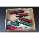 Group of Hornby Dublo to include BR S65326 power car in green, crane, Southern 34 engine and rolling