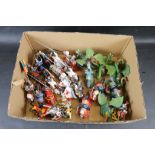 Britains and others - Collection of Ten Britains George and The Dragon Figures on Wheels, Three