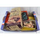 Group of vintage toys and games to include boxed Bell Dr Magini, boxed Kiddies Tea Set, boxed Pin up