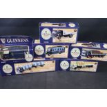 Six boxed Corgi Guiness diecast models to include 23201, 33804, 22704, 24901, 20902 & 22503 all