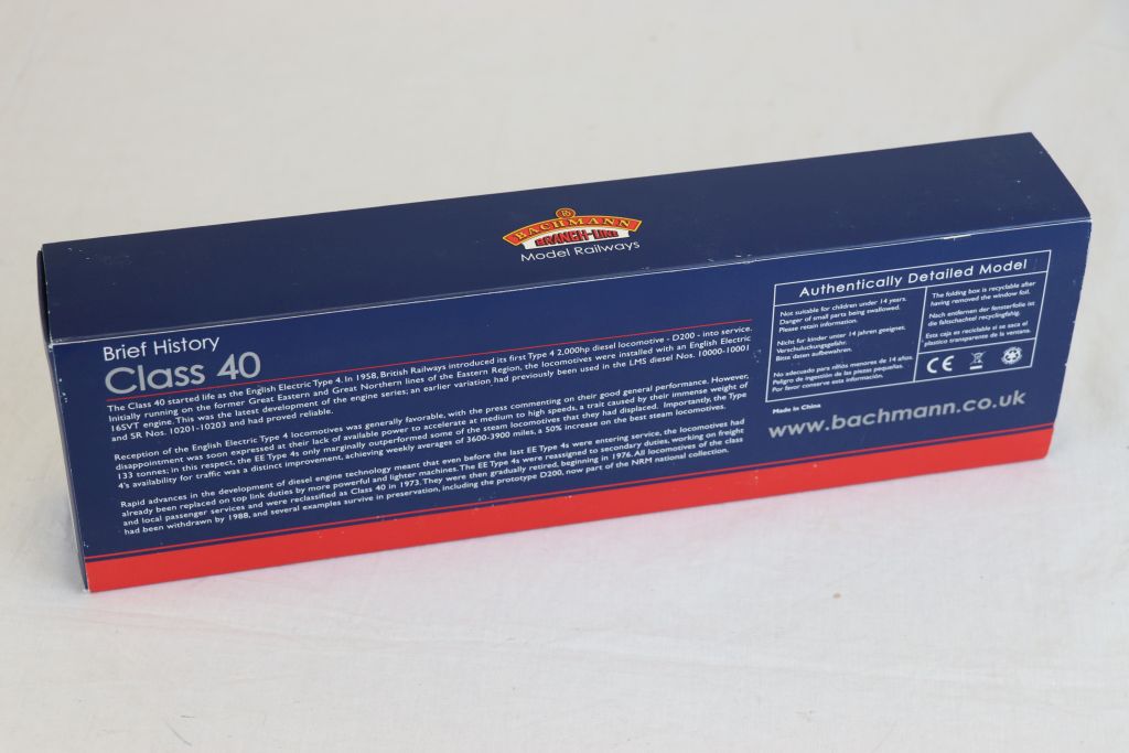 Boxed Bachmann OO gauge 32484 Class 40 Diesel 40159 BR Blue 21 DCC engine - Image 3 of 4