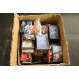Mixed Lot of Star Wars and Star Trek Cards including Boxed Card Games, Packets and Loose Trading