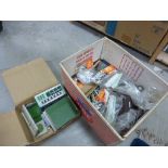 Quantity of slot car accessories mainly bagged Airfix items