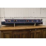 Scratch built radio controlled model barge, approx 6' in length with Attack 2ER radio control